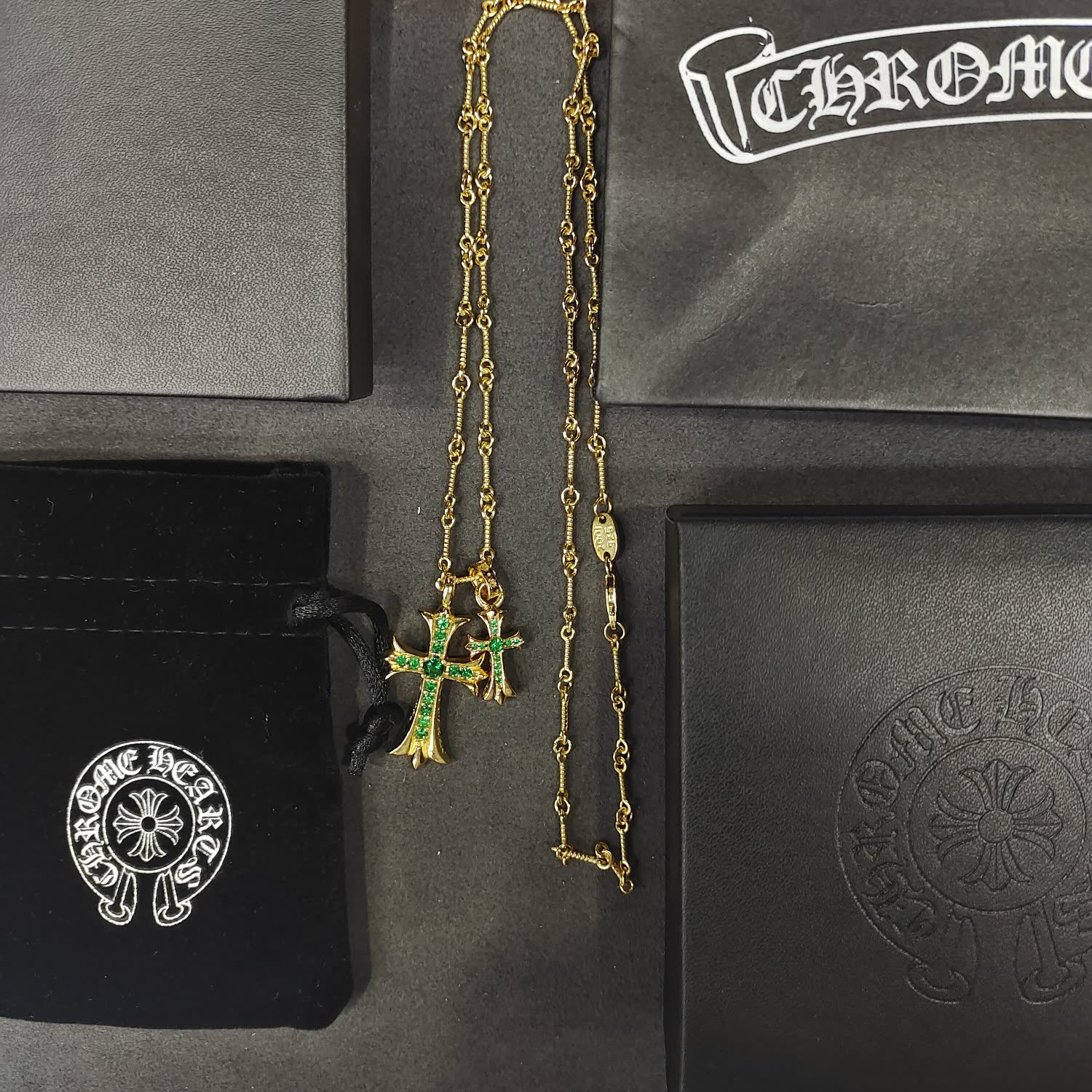 Chrome Hearts Chronicle Cross Pendant Necklace Chrome Hearts Chronicle Cross Pendant Necklace